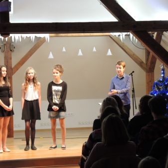 Vánoční pěvecké vystoupení žáků třídy Jany Borkové, 7. 12. 2016