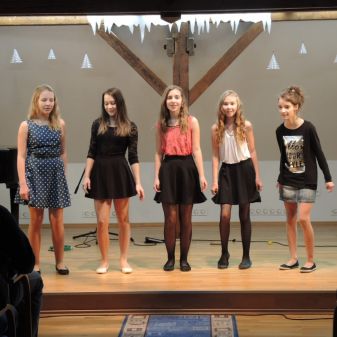 Vánoční pěvecké vystoupení žáků třídy Jany Borkové