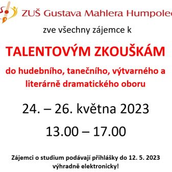 Přijímání žáků na školní rok 2023/2024