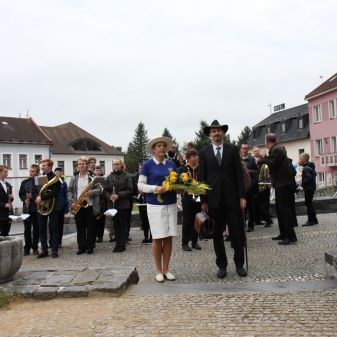 Dechový orchestr mladých a mažoretky ZUŠ - pochod městem k 80.výročí Gymnázia Humpolec, 16. 9. 2017