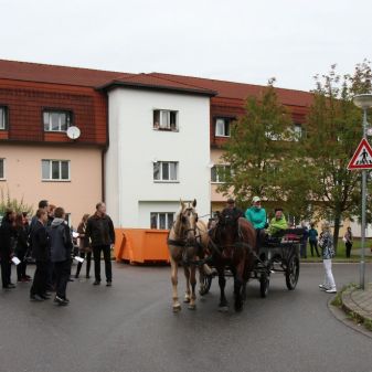 Dechový orchestr mladých a mažoretky ZUŠ - pochod městem k 80.výročí Gymnázia Humpolec, 16. 9. 2017