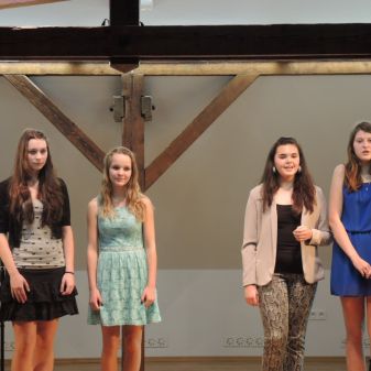 Třídní pěvecká vystoupení žáků Jany Borkové, duben 2016