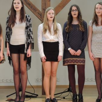 Třídní pěvecká vystoupení žáků Jany Borkové, duben 2016