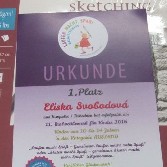 Berlínský maraton 2016 - výstava- ocenění pro Elišku Svobodovou