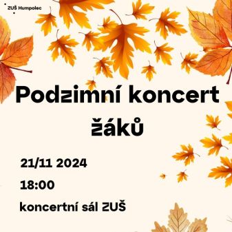Podzimní koncert žáků