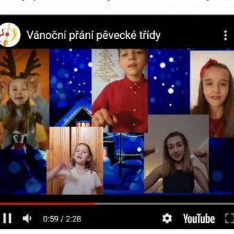 Vánoční přání pěvecké třídy Lucie Honzlové